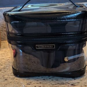 Victoria's Secret Black and Clear Cosmetic Bag